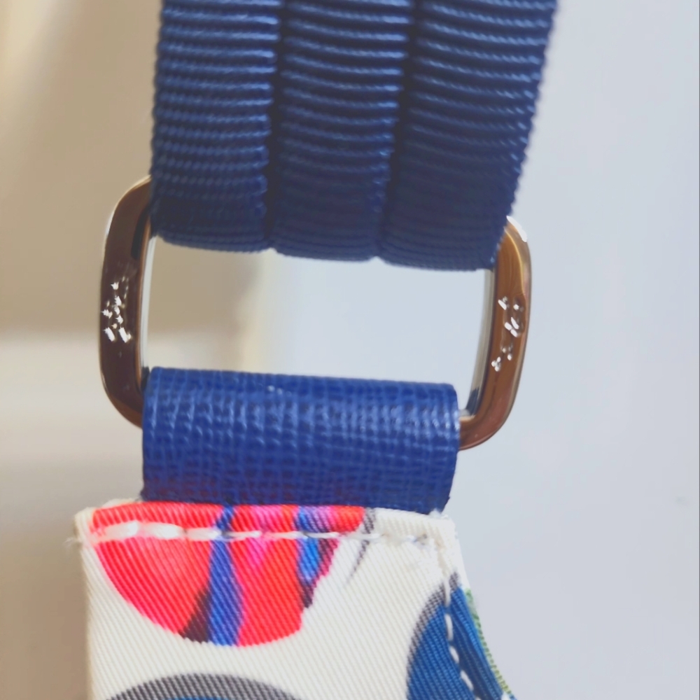 Longchamp Polka Dot Shoulder Bag in Blue and Whitr - Picture 4 of 6